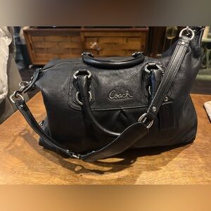 Coach Black Leather Shoulder Bag